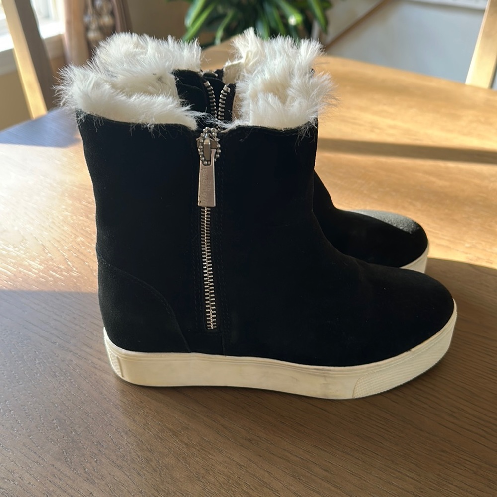 J Slides Black Boots size 7
